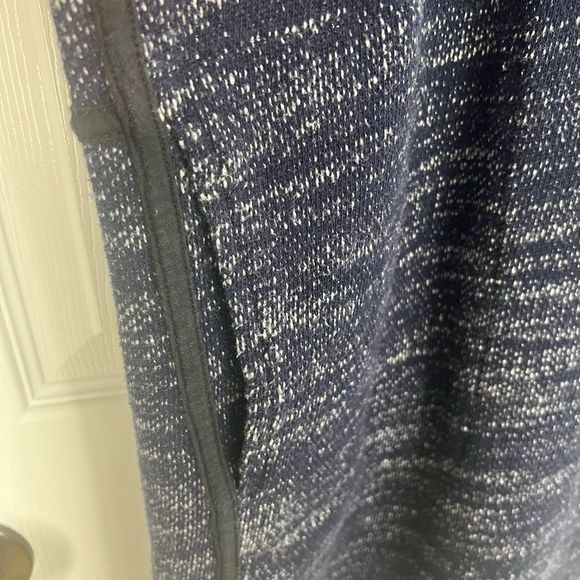 Madewell Navy Marled Thick Knit Short Sleeve Shift Sweater Dress Size Small - Picture 5 of 10
